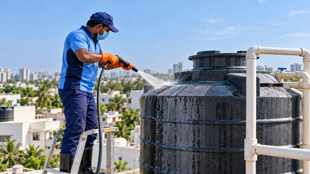 Overhead Tank Cleaning