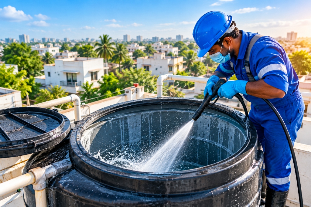 Residential Water Tank Cleaning